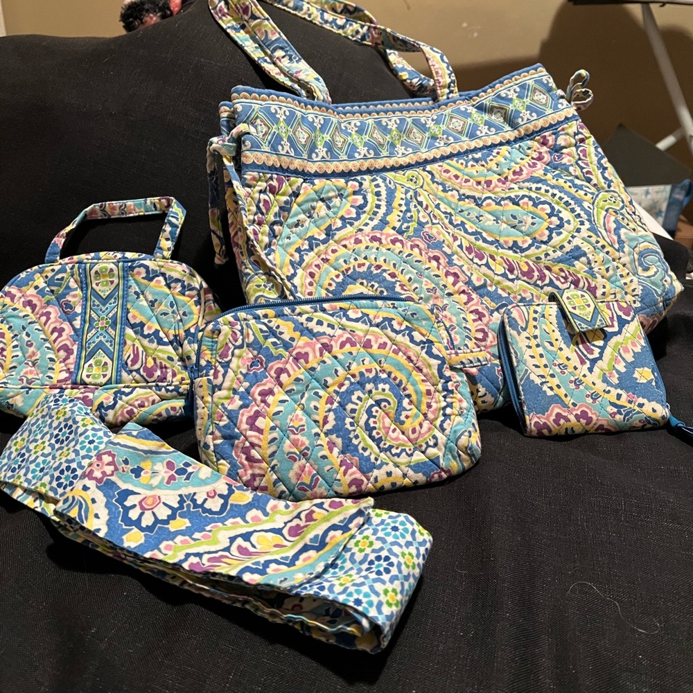 Vera Bradley Capri blue set.